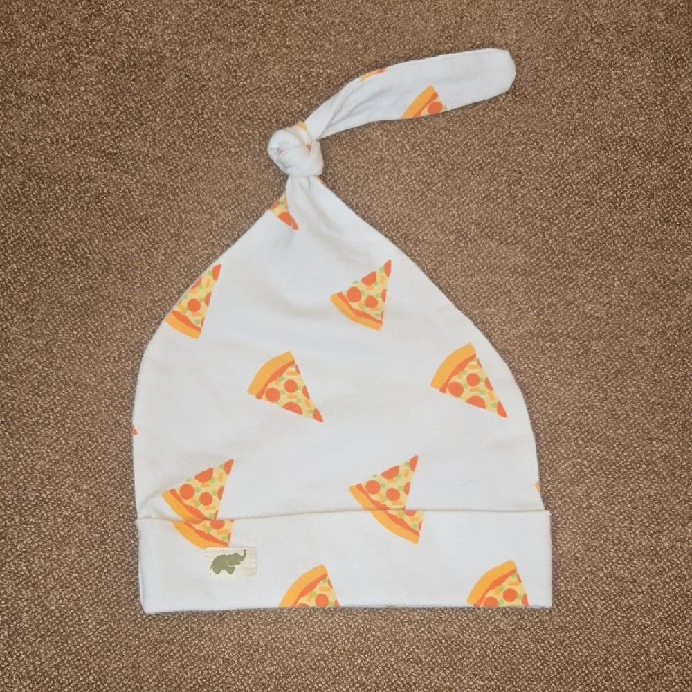 Monica + Andy Newborn Baby Infant Pizza Knot Hat 95% Organic Cotton 5% Spandex‎